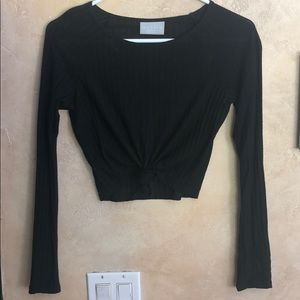 long sleeve crop top